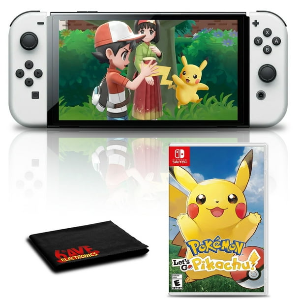 Nintendo Switch OLED White with Let's Go, Pikachu! Game - Walmart.com