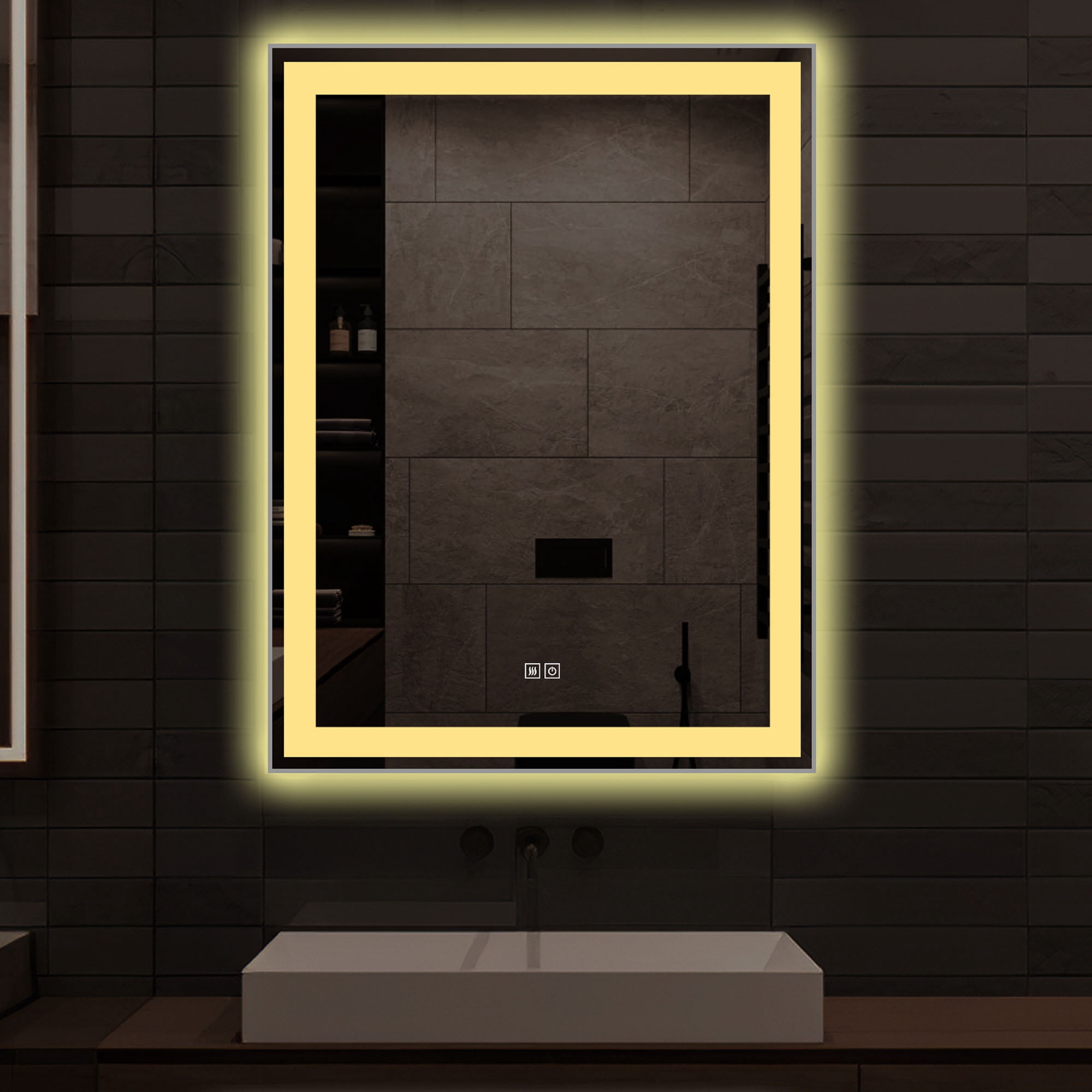 40" x 32" Modern LED Mirror