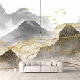thumbnail image 2 of Idea4wall 4pcs Chinese Style Landscape Peel and Stick Wallpaper Removable Wall Murals Large Wall Stickers for Home Decoration, 66"x24", 2 of 4