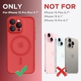 thumbnail image 2 of Magnetic for iPhone 15 Pro Max Case, [Compatible with MagSafe] [Full Camera Protection] Shockproof Protective Slim Translucent Matte Phone Case for iPhone 15 Pro Max 6.7'', Watermelon Red, 2 of 15