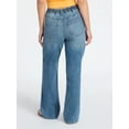 thumbnail image 3 of No Boundaries High Rise Baggy Wide Leg Jeans, 32" Inseam, Women's and Women's Plus XXS-4X, 3 of 5