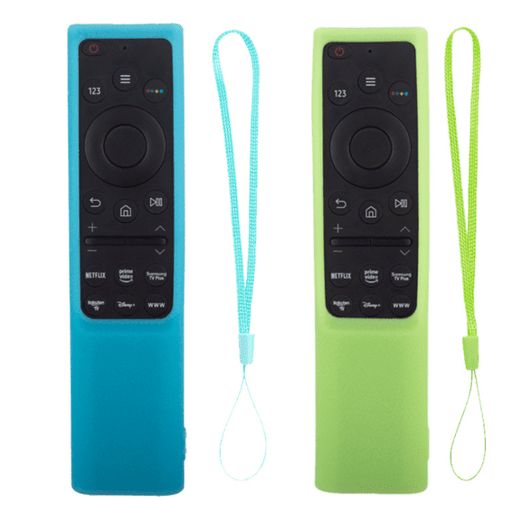 2 Pack Silicone Cover for Samsung BN59-01385A Smart TV Remote, Shockproof Anti-Lost Protective Skin Case