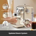 thumbnail image 6 of Gemilai G3006 Owl 15-Bar Semi-Auto Espresso Machine, Dual Display, Milk Frother, 57oz Tank, Stainless Steel Coffee Maker, 6 of 8