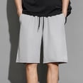 thumbnail image 6 of BXINGOHAI Mens Shorts Drawstring Athletic Vacation Elastic Waist Summer Shorts for Men Lightweight Casual Trendy Shorts Gray,M, 6 of 6