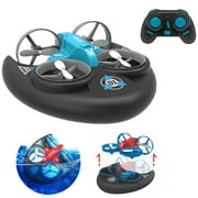 3-in-1 Sea Land and Air 360° Waterproof Drone with 360° Wheels, Four-Axis Aircraft, High Speed ​​Drift Cars, RC Foam Boat Toys, for Beginners and Boys or Girls Christmas Gift