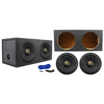 (2) Rockville W12K9D2 V3 12" 8000 Watt Car Subwoofers   Sealed Sub Box Enclosure