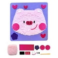 thumbnail image 2 of Children's Wool Craft Kit Handmade Wool Painting And Embroidery Children's Animal Poking Fun Children's Material Package Puzzle, 2 of 9
