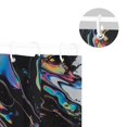 thumbnail image 5 of Yayeee Shower Curtain with Hooks 72"x72" Waterproof Fabric Bathroom Hanging Decor, Black, 5 of 5