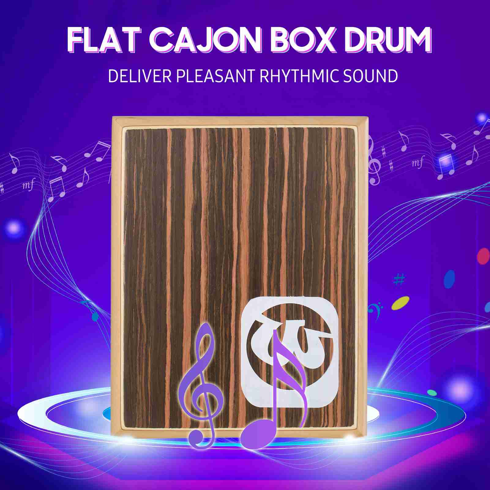 musical instrument Box Drum Percussion Instrument Portable Cajon with Internal Strings and Storage Bag