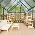 thumbnail image 5 of EastVita 6x9 Ft Aluminum-Framed Polycarbonate Greenhouse Kit Adjustable Roof Vent Clear Pop-up Greenhouse Blue, 5 of 9