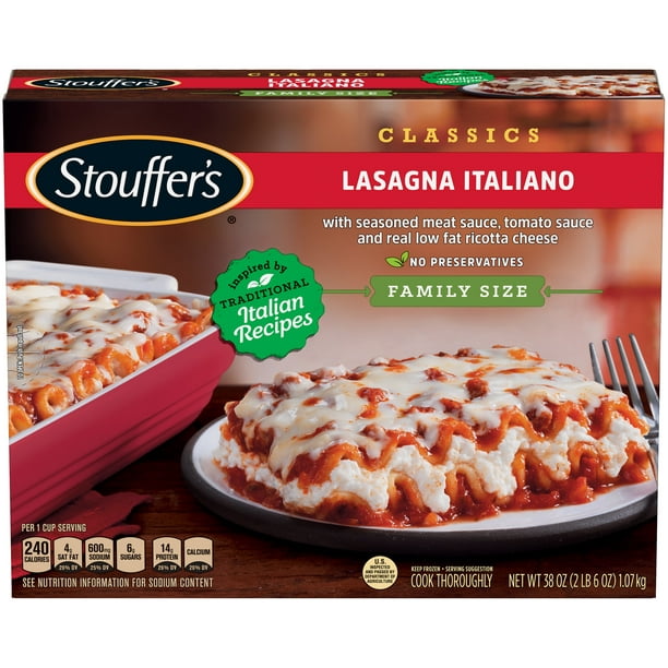 STOUFFER’S CLASSICS Lasagna Italiano, Family Size Frozen Meal - Walmart ...