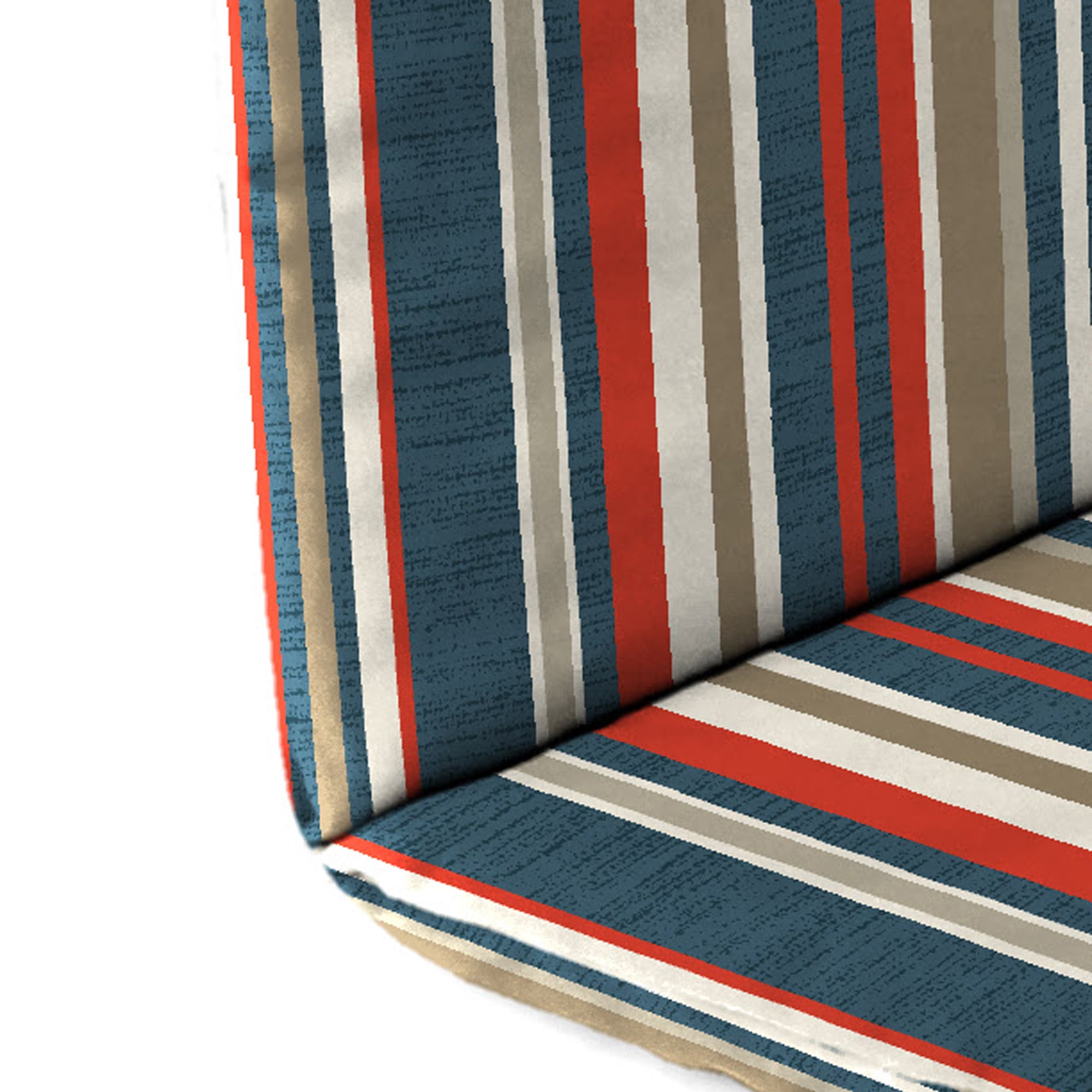 Jordan Manufacturing 49" x 20.5" Cambridge Red Stripe Rectangular Outdoor Adirondack Chair Cushion with Back Strap