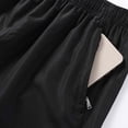 thumbnail image 5 of Aimik Men's Active Sport Shorts Side Zippered Pockets Contrast Stripe Quick-Dry Summer Shorts for Running Gym Training Athletics, 5 of 6