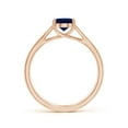 thumbnail image 2 of ANGARA Natural 1.55 Ct Prong-Set Oval Sapphire Cathedral Solitaire Ring in 14K Rose Gold for Women (Size-8x6mm) | September Birthstone, Anniversary, Jewelry Gift for Women | Natural Sapphire Ring, 2 of 9