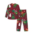 thumbnail image 2 of Bingfone Men'S Pajama Set 2 Piece Loungewear Pjs, Long Sleeve With Pajama Pants-Dinosaur Christmas, 2 of 9