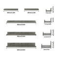 thumbnail image 3 of Floating Shelves Set of 5, 24 Inch Wall Mounted Wooden Picture Ledge Shelf for Bathroom, Bedroom, Kitchen, Living Room Storage and Decoration, Gray, 3 of 6