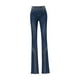 thumbnail image 2 of Pantalones de mezclilla para mujer Sunnimix elásticos acampanados de longitud completa Azul oscuro 31, 2 of 8