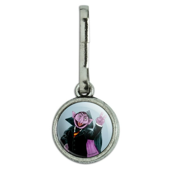 Sesame Street Vintage Count Von Count Antiqued Charm Clothes Purse Suitcase Backpack Zipper Pull Aid