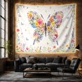 thumbnail image 6 of Floral Garden Butterfly with Silhouette Constructed Entirely, Mystical Fantasy for Space Lovers, Wall Decor, Mother'S Day Gift, Tapestry Wall Hanging for Dorm and Living Room, 6 of 7