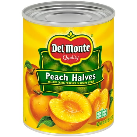 Del Monte Canned Peach Halves, Canned Fruit, 29 oz Can