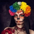 thumbnail image 1 of RKSTN halloween decroations Halloween Skull Ornament For The Dead Ghost Festival Hair Hoops Ghost Festival Stained Rose Headbands Festival Party, 1 of 6
