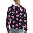 thumbnail image 7 of Kdxio Cartoon Donut Planets Print Womens Oversized Hoodies Sweatshirts Hooded Pullover Tops Sweaters Casual-X-Large, 7 of 7