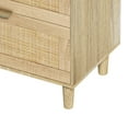 thumbnail image 6 of Jopath Large Wood Chset Of Drawers,51" Rattan Dresser With Drawers, 6 Drawer Dresser For Bedroom, Clothes Storage Cabinet For Bedroom, Metal Handle&Wood Legs For Hallway, Living Room, Bedroom,Natural, 6 of 10
