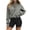 Gray, variant on Womens Zip Mock Neck Sweatshirts with Pocket, Cozy Casual Long Sleeve Pullover, Solid Color Loose Fit Tops Fall Clothes, Sizes S-XXL