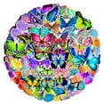 thumbnail image 2 of Calcomanías holográficas con mariposas y grafiti de colores, 50 unidades, 2 of 2