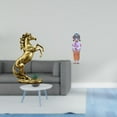 thumbnail image 2 of Estatua de caballo de pie hecha a mano y resina, muñeca geisha asiática Kabuki, decoración de mesa para hoteles, estanterías, chimenea, dormitorio, ca, 2 of 8