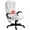 Cream White, variant on Office Chairs HOMCOM 6 Point Vibrating Massage Office Chair with Heat, Velvet High Back Executive Office Chair with Reclining Backrest, Padded Armrests and Remote, Black,Mesh Office Chairs