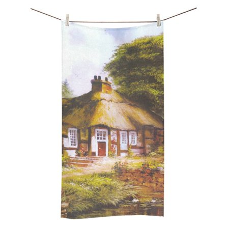 MYPOP Villa Painting Shower Towel Bathroom Bath Towel 30x56 inches