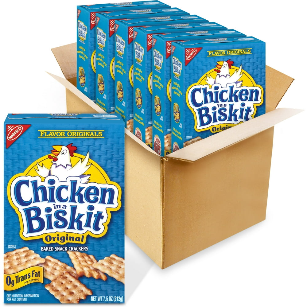 Chicken in a Biskit Original Baked Snack Crackers, 6 7.5 oz Boxes
