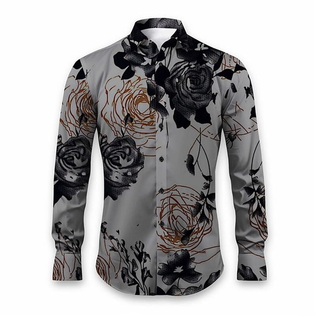 Camisa informal cómoda para hombre con diseño de lobo y ventana teñida, camisa de manga larga con solapa para fiesta en la calle Vaion, primavera y verano, ropa para hombre