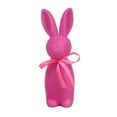 thumbnail image 2 of 1PC Easter Flocked Bunnies Figurine with Bow tie, Pastel Flocking Rabbit Tabletop Ornament for Easter Centerpieces for Spring Home Office Table Decor, Party Supplies Gifts for Friends, 2 of 9