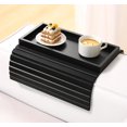 thumbnail image 1 of Kssiaz Couch Arm Tray  Bamboo Sofa Tray Table for Couch  Sofa Armrest Tray Table  -Slip Armrest Organizer  Foldable Couch Cup Holder for Snacks  Phone  Control  Cups  Natural, 1 of 7