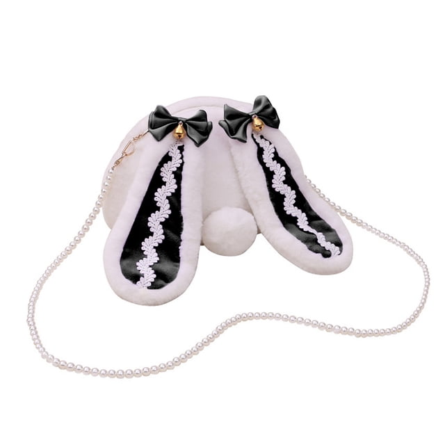 Mochila para niñas, linda lolita, conejo, conejito, mochila de hombro, bolso cruzado, juguetes de peluche, regalo para niñas y niños