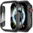 thumbnail image 1 of KOMI 2-Pack for Apple Watch Series 9/8/7/6/5/4/Series SE/SE 2 45mm All-around Screen Protector Case, Tempered Glass Screen Protector Case Ultra-thin for iWatch 45mm Protection Cover - Black, 1 of 5