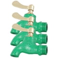 thumbnail image 1 of GOOHOCHY 3Pcs Bath Taps Green Copper Faucet with Temperature Adjustment for Bathroom, 1 of 8