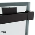 thumbnail image 2 of Vigo Vg6023gcl6076 Houston 76" High X 60" Wide Sliding Frameless Shower Door - Black, 2 of 7