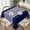 Blue & White Stripes on Navy Blue, variant on Square Tablecloth Teal and White Stripes on Teal Table Cover Washable Table Cloths for Kitchen Dinning Party Tabletop Modern Decoration 60 x 60inch