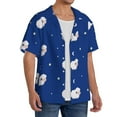 thumbnail image 2 of Sikiie Moon Lamb Men's Wrinkle Free Untucked Cuban Shirt Business Casual Button Down Shirts Short Sleeve ShirtXX-Large, 2 of 5