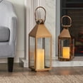 thumbnail image 2 of Kestrel Outdoor Stainless Steel Lantern Set, Rose Gold, 2 of 9