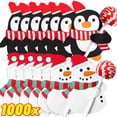 thumbnail image 2 of Venta al por mayor de tarjetas de papel con forma de piruleta navideña, paquete de envoltorio de dulces con dibujos de muñeco de nieve y Papá Noel, regalos para niños, decoración para fiestas de Año N, 2 of 5