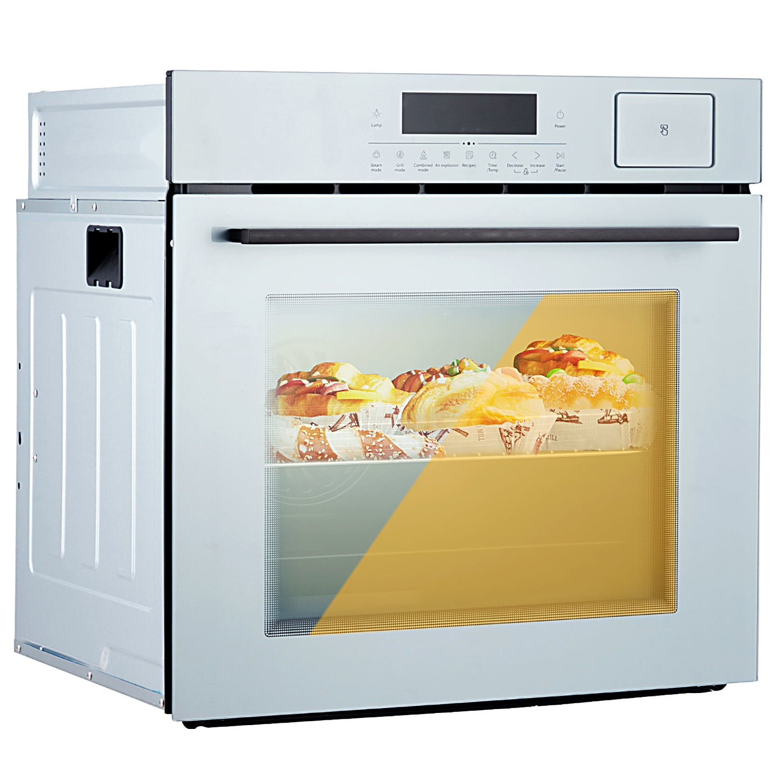 3000W 240V Electric Oven with Cooking Functions Automatic Recipes Cu Ft 240V 3000W Silver
