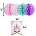 thumbnail image 2 of Kit de flores de papel para cumpleaños, 9 unidades, con globos y pancarta, 2 of 2
