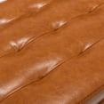 thumbnail image 6 of Syngar Modern Storage Bench, Upholstered Storage Ottoman with Wood Leg, PU Leather Entryway Bench with Storage for Living room, Bedroom, and Shop, Capacity of 300lbs, Easy Assemble, Brown, 6 of 13