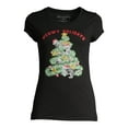 thumbnail image 6 of Hybrid Juniors Meowy Holidays Graphic T-Shirt, 6 of 6