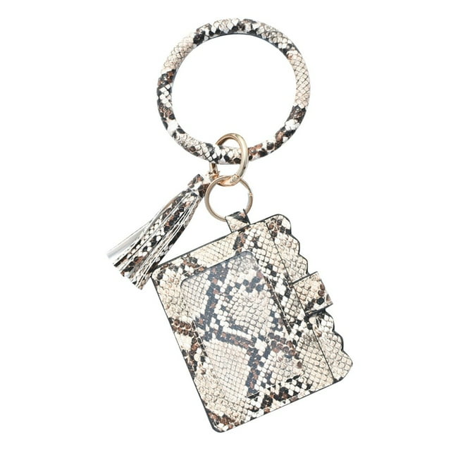 Up to 65% Off Large Bracelet Keychain Card Holder Tassel Bangle Key Ring Wristban With Wallet Necklace Rings Earring Jewelry on Clearance
