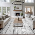 thumbnail image 3 of Rectangle Area Rugs 5 x 7 Ft, White Dandelion Non-Slip Residential Carpet, Spring Flowers Plants Vintage Gray Wood Indoor Crawling Mats Runner Rugs for Living Room/Dining Room/Bedroom, 3 of 8